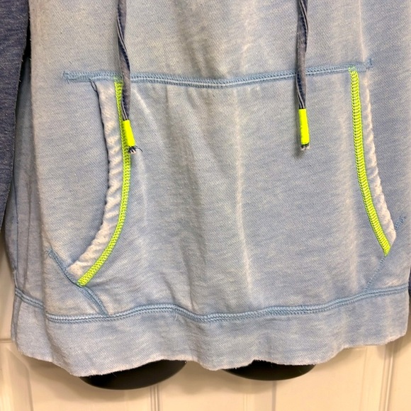 AEROPOSTALE 🦋 BLUE/GREEN TRIM COTTON BLEND LONG SLEEVE TSHIRT TOP Women’s XXL - Picture 3 of 6